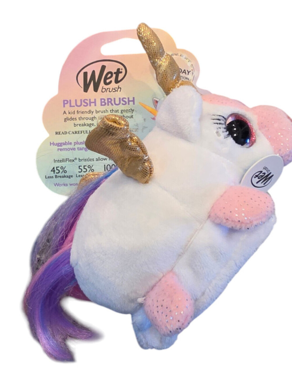 Wet Brush Unicorn Plush Hair Brush Topper NEW